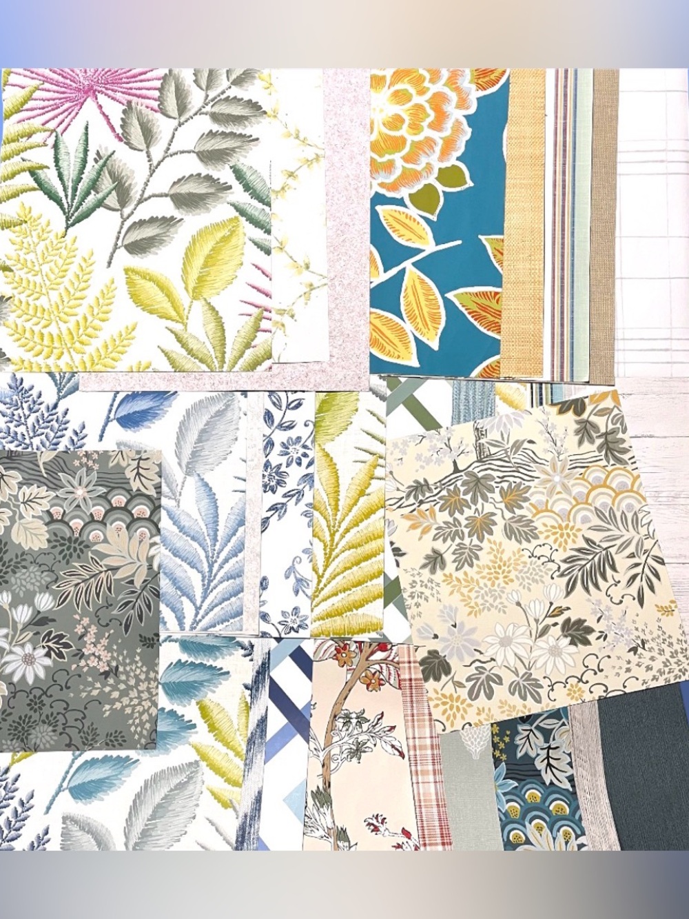 30 Large Assorted Designer DIY Scrapbooking Sheets Vibrant Multicolor Botanical